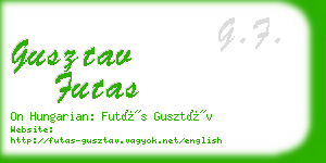 gusztav futas business card